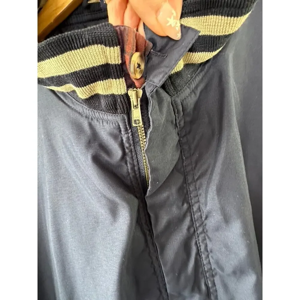 Vintage Winner Mate Microfiber Navy Blue 1/4 Zip Pullover Jacket Men's Large